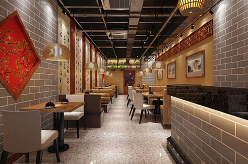 秀屿传统中式餐厅餐馆装修设计效果图