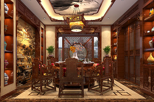 秀屿温馨雅致的古典中式家庭装修设计效果图